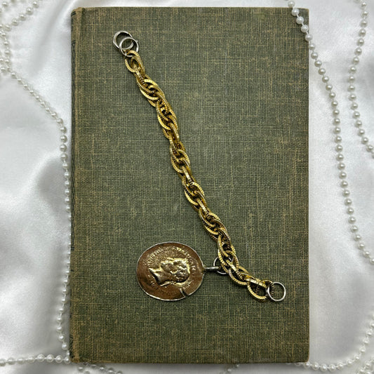 Vintage Gold Coin Bracelet