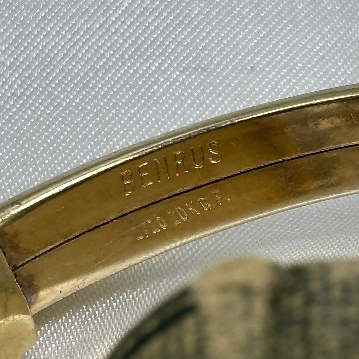10k GF Benrus Swiss Wind-Up Cuff Watch
