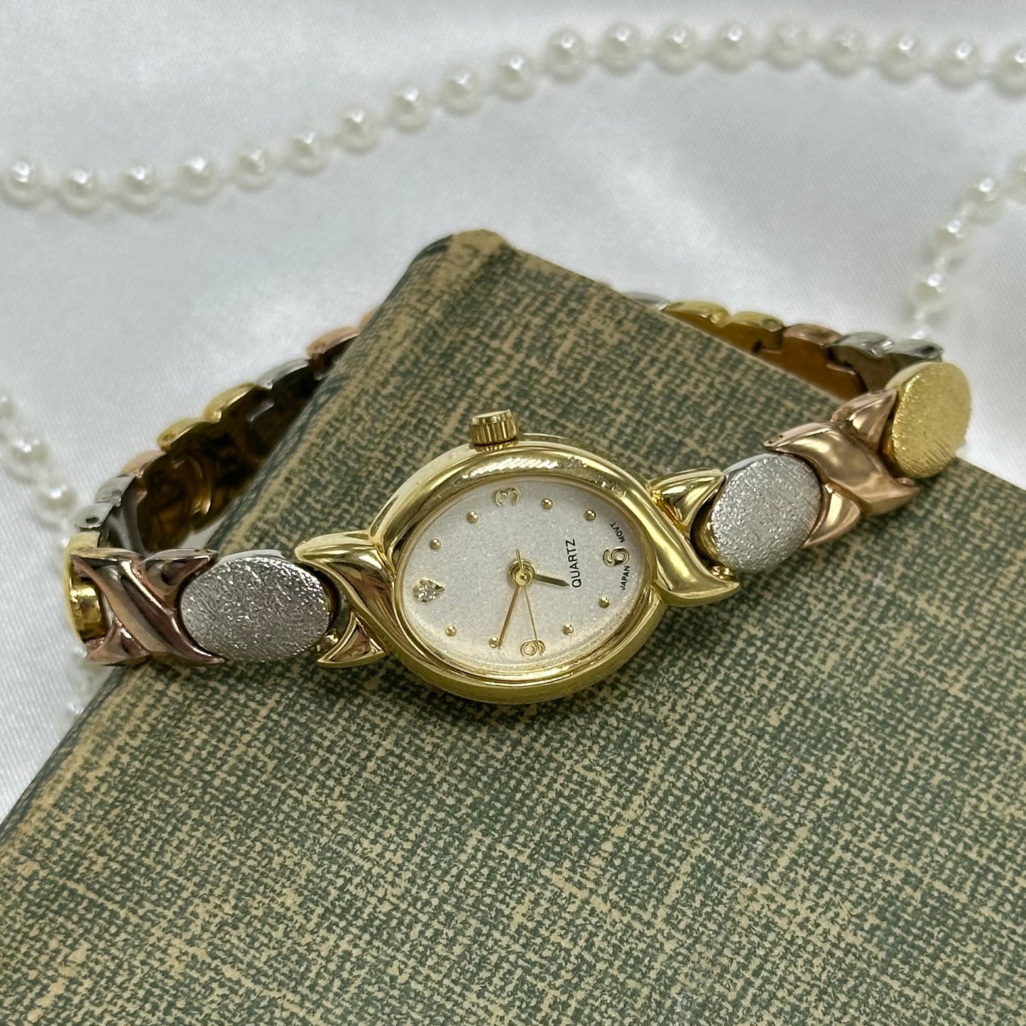 Tri-Tone Oval Dial Avon Watch