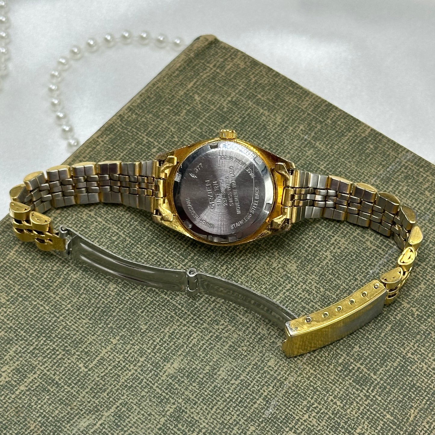 Gold Gruen Water Resistant Watch with Date Display