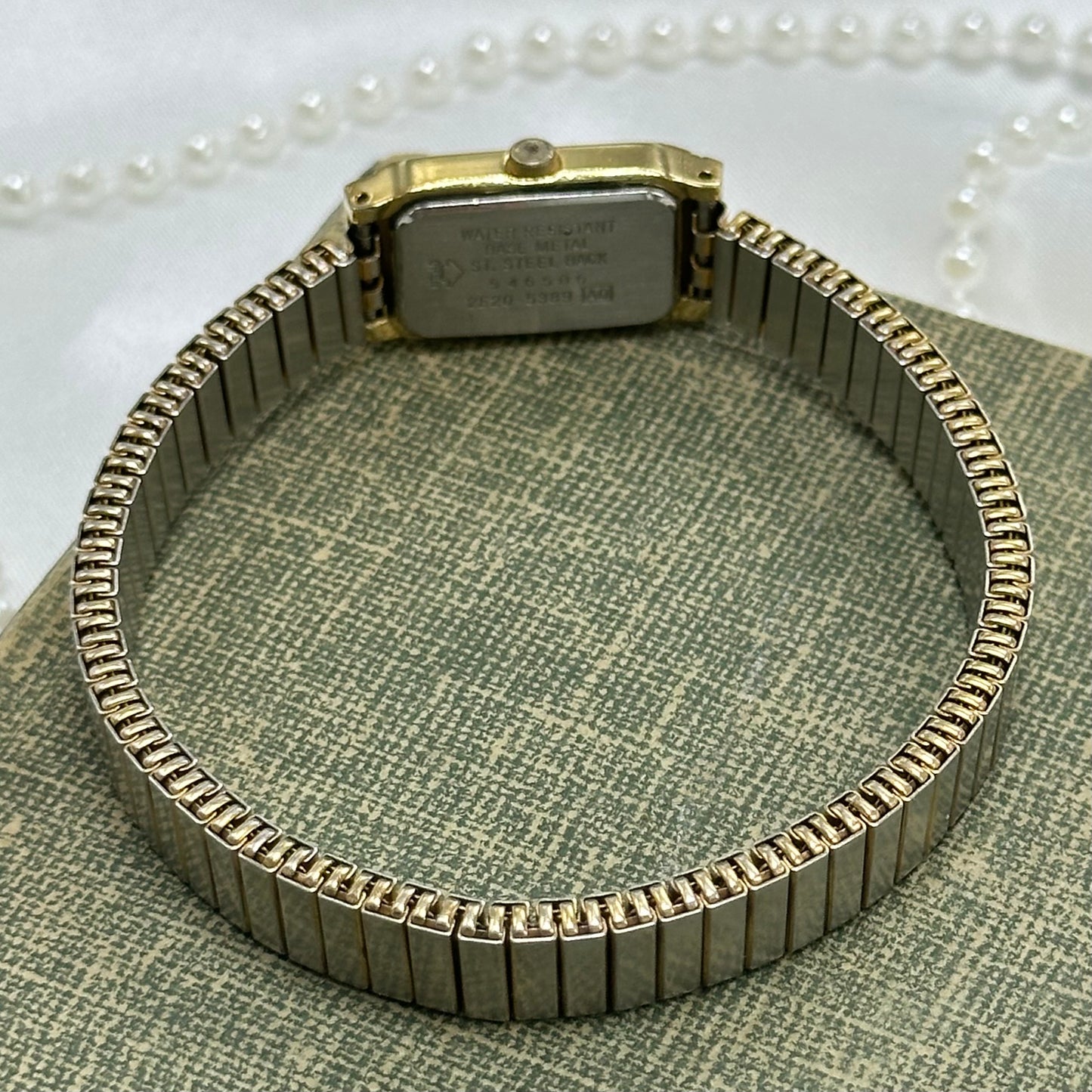 Vintage Gold Rectangle Dial Seiko Watch