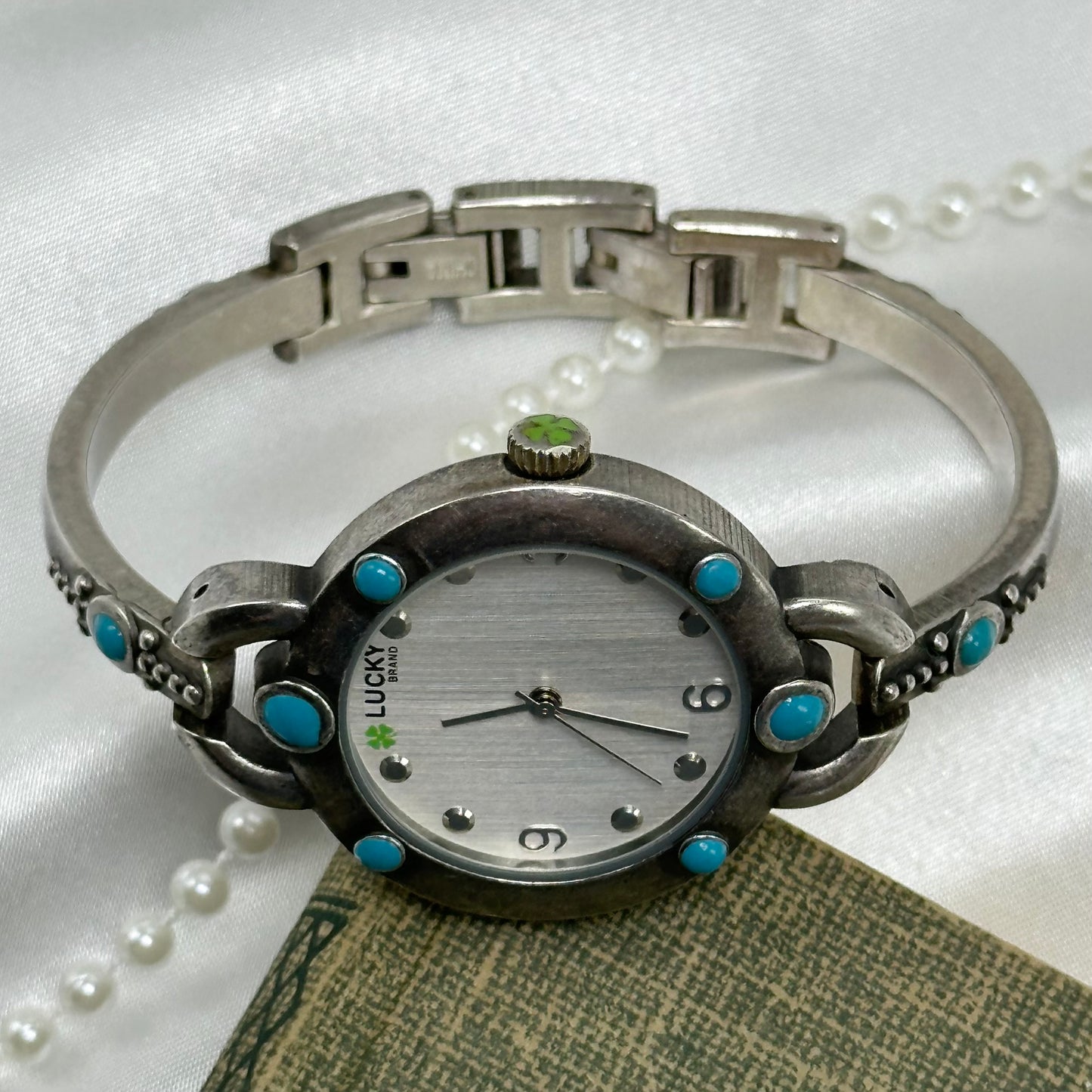 Silver and Turquoise Lucky Watch