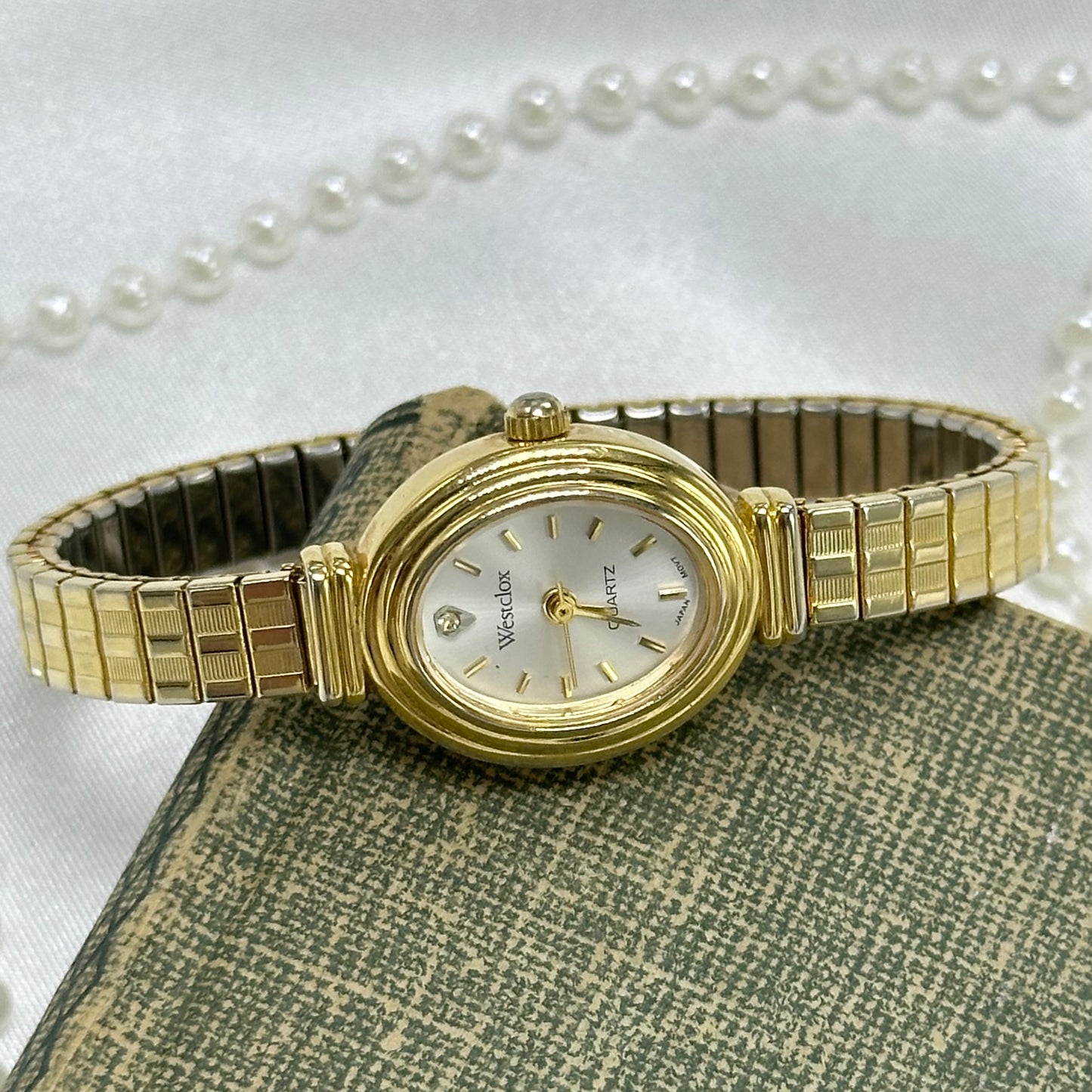 Gold Oval Dial Westclox Watch