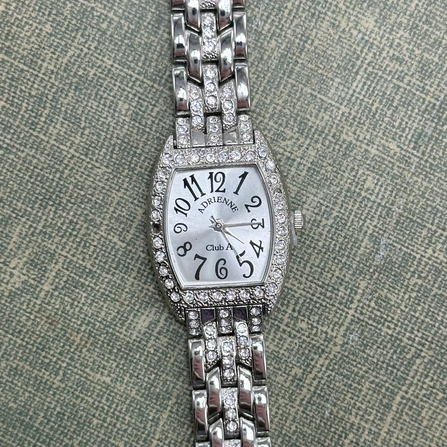 Silver Diamanté Adrienne Watch