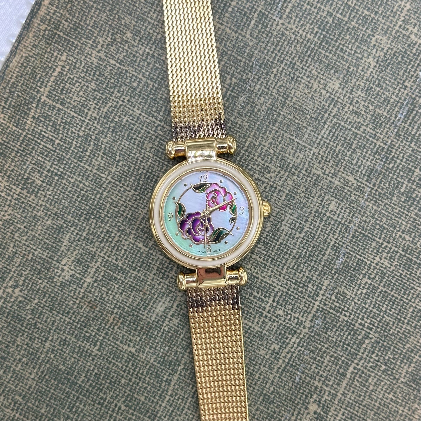 Vintage Gold Flower Dial Avon Watch