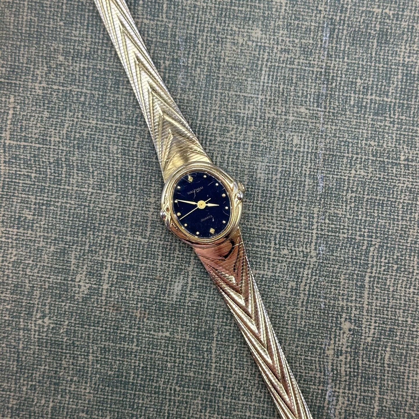 Black Dial Gold Waltham Watch