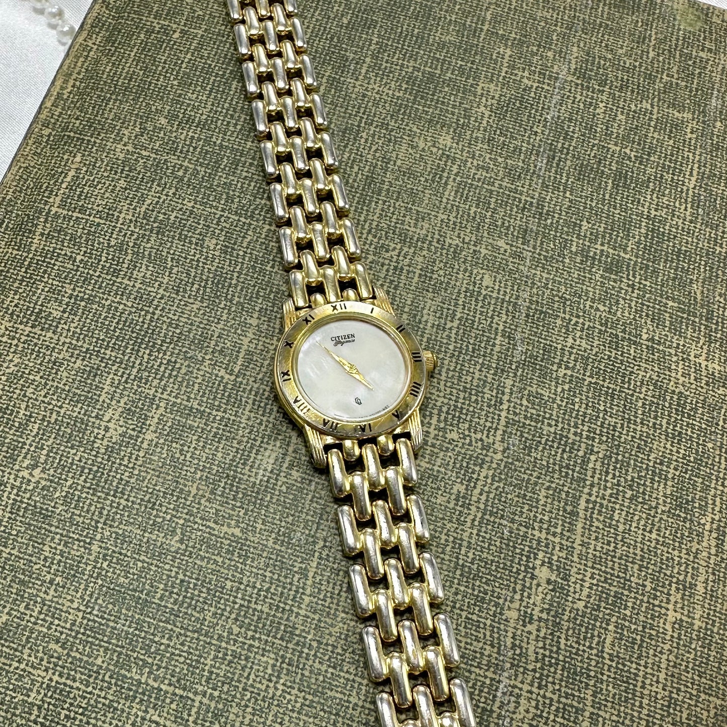 Gold Citizen Watch with Mother of Pearl Dial