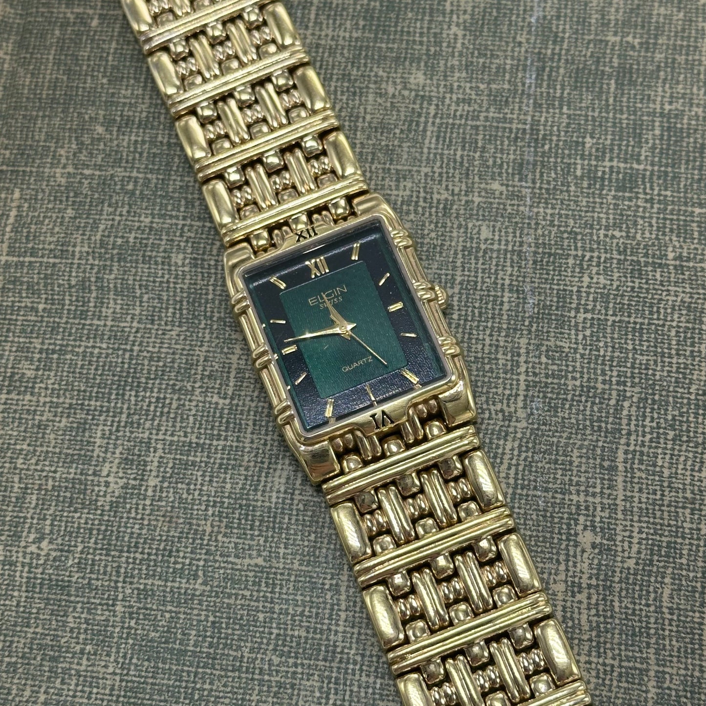 Green Dial Elgin Tank Watch
