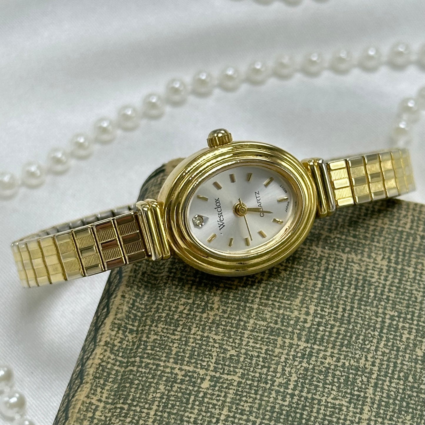 Gold Oval Dial Westclox Watch
