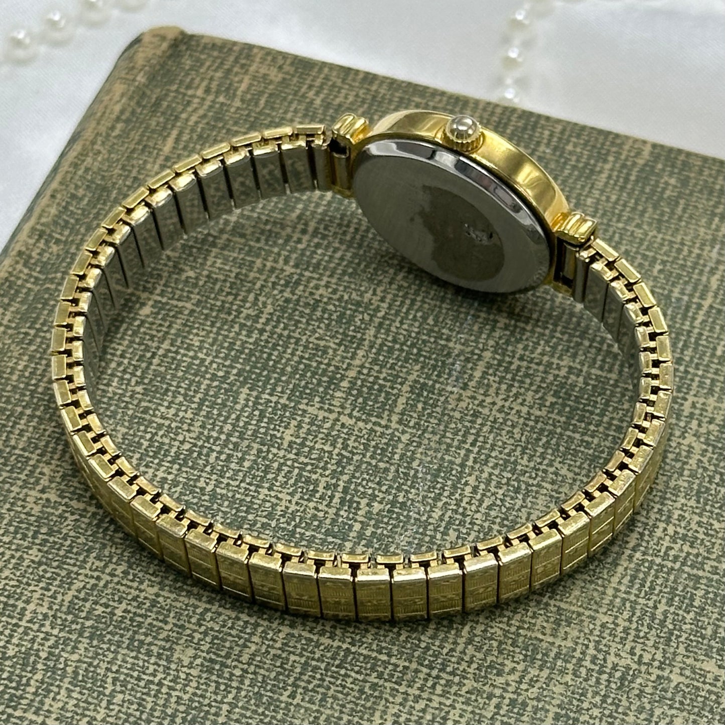 Gold Oval Dial Westclox Watch