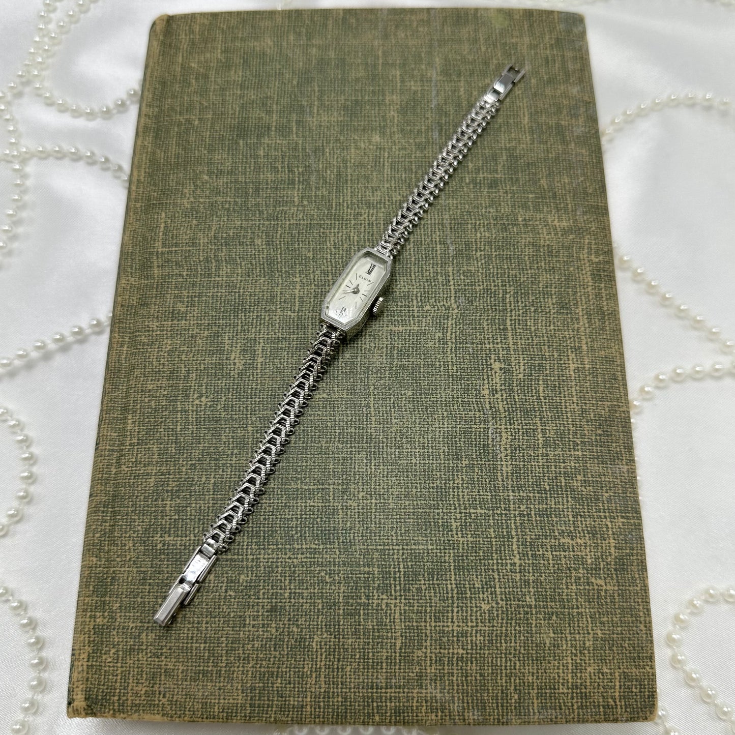 Dainty Vintage Wind-Up Elgin Watch with Roman Numeral Markers