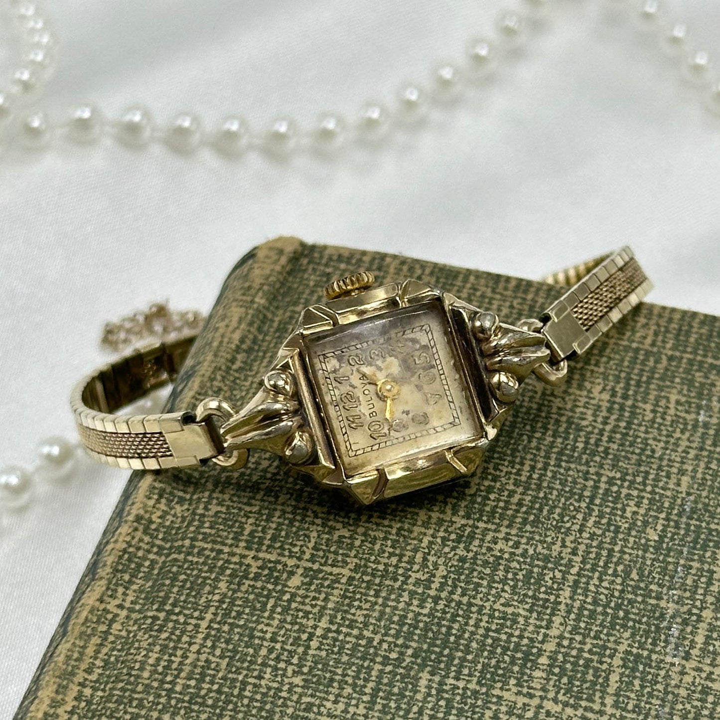 10k RGP Gold 1945 Bulova Wind-Up Watch