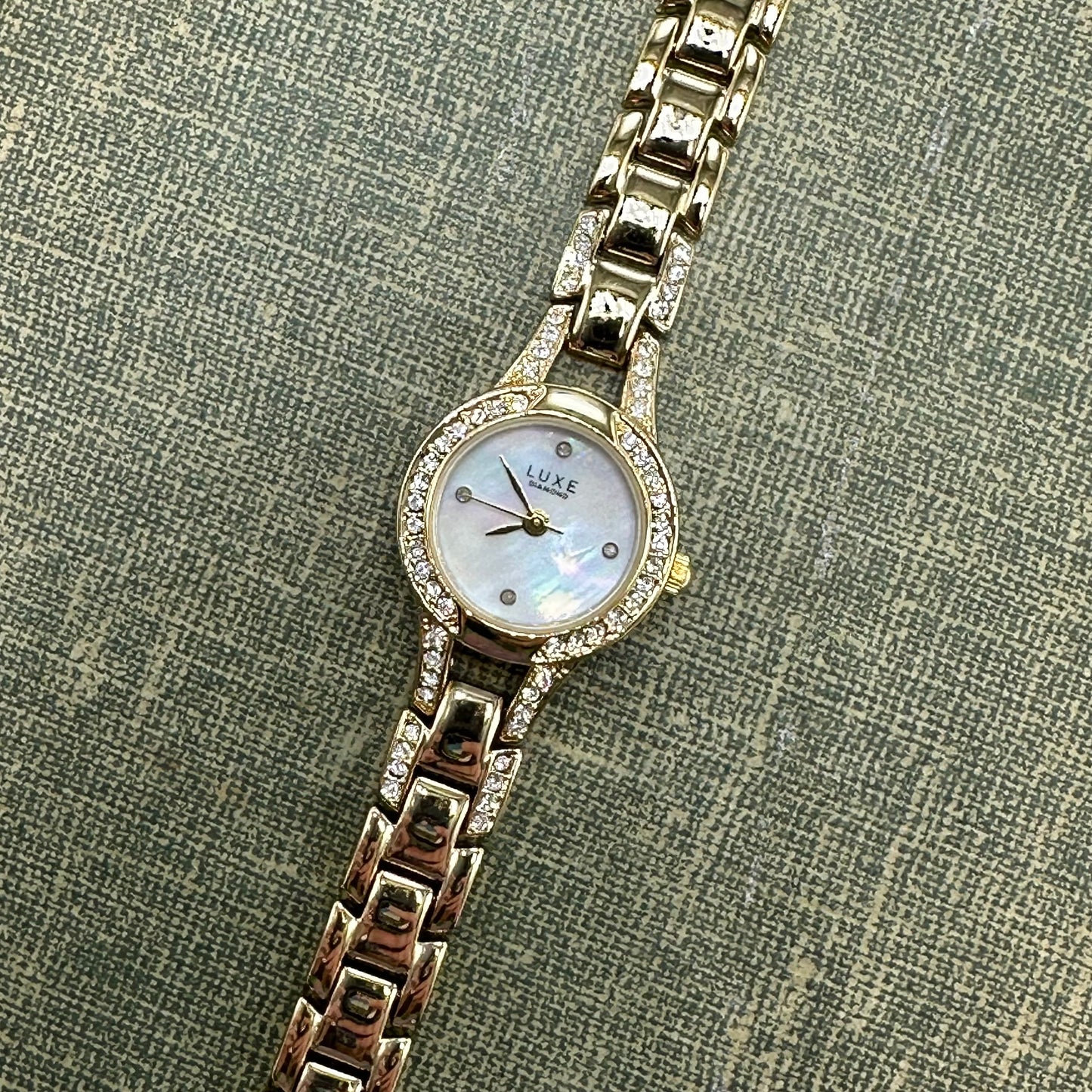 Gold Watch with Mother of Pearl Dial