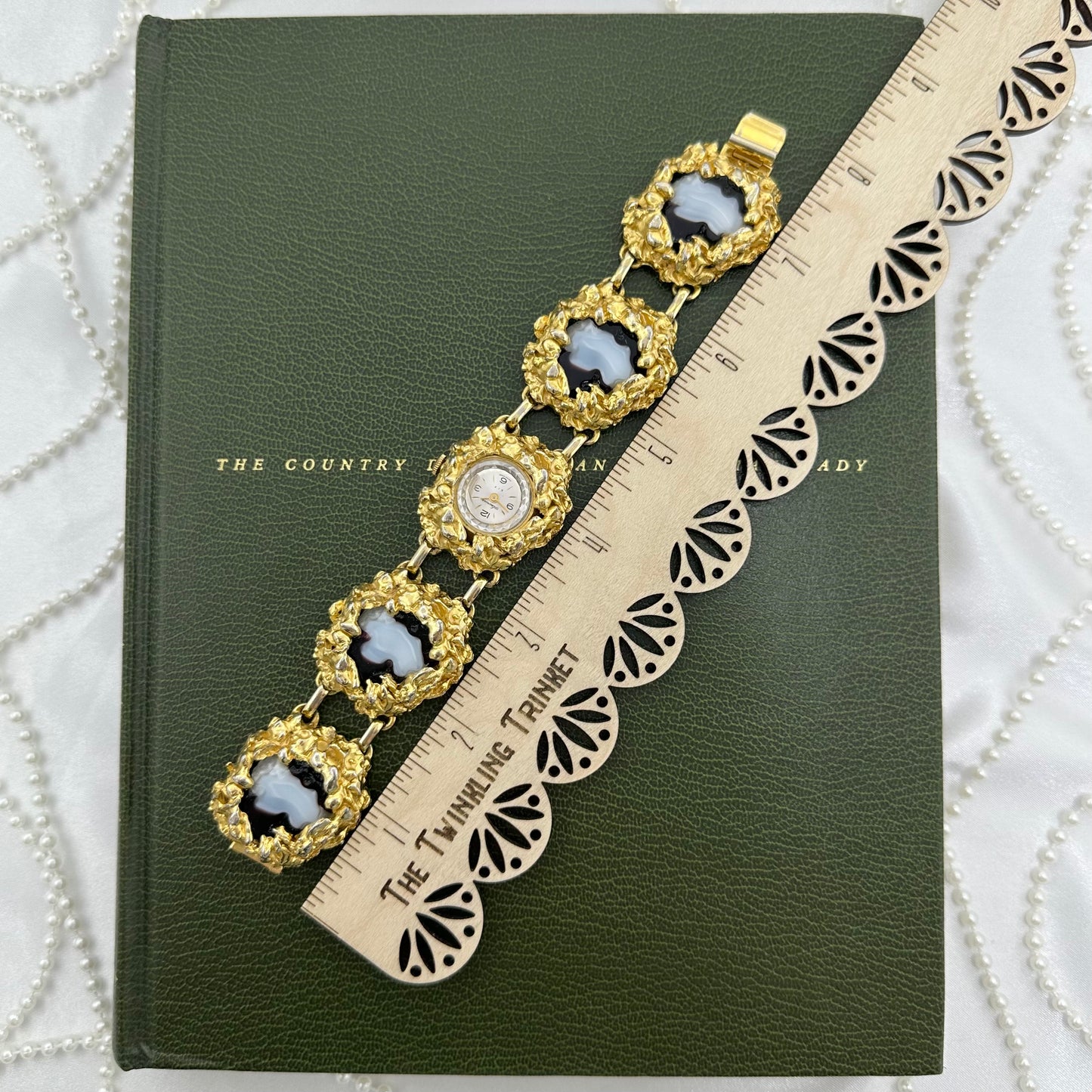 Gold Nugget Watch with Amethyst Gemstone Band
