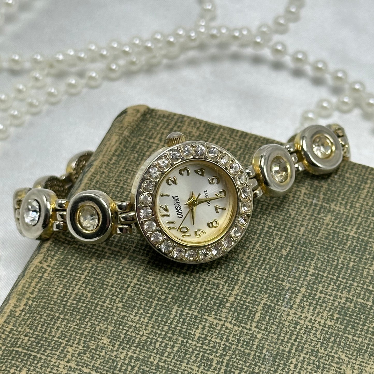 Gold Crystal Bracelet Watch