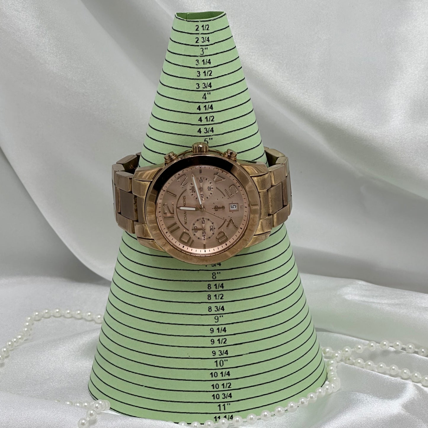 Rose Gold Michael Kors Runway Watch with Date Display
