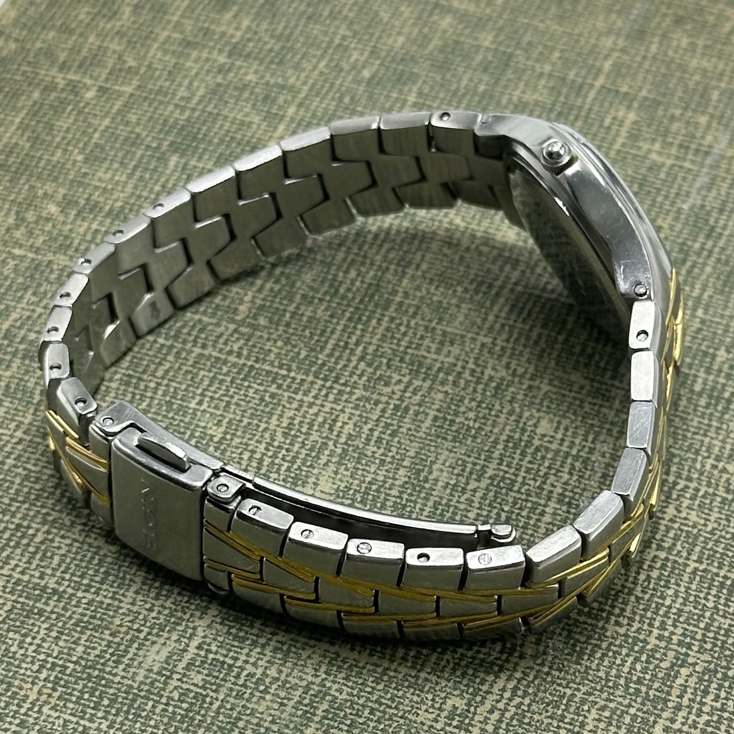 Two-Tone Elgin Watch with Mother of Pearl Dial