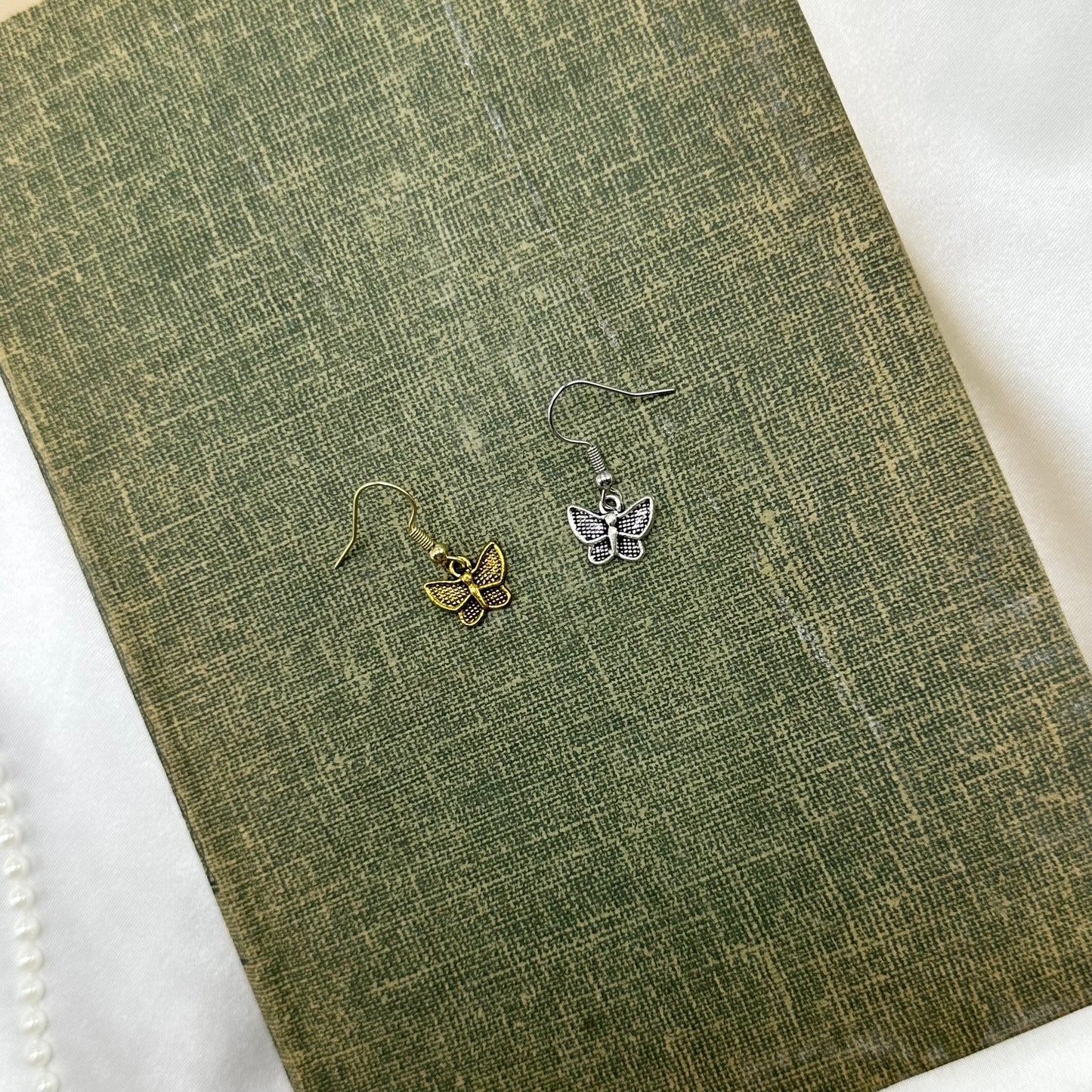 Two-Tone Bicycle & Butterfly Earrings Bundle
