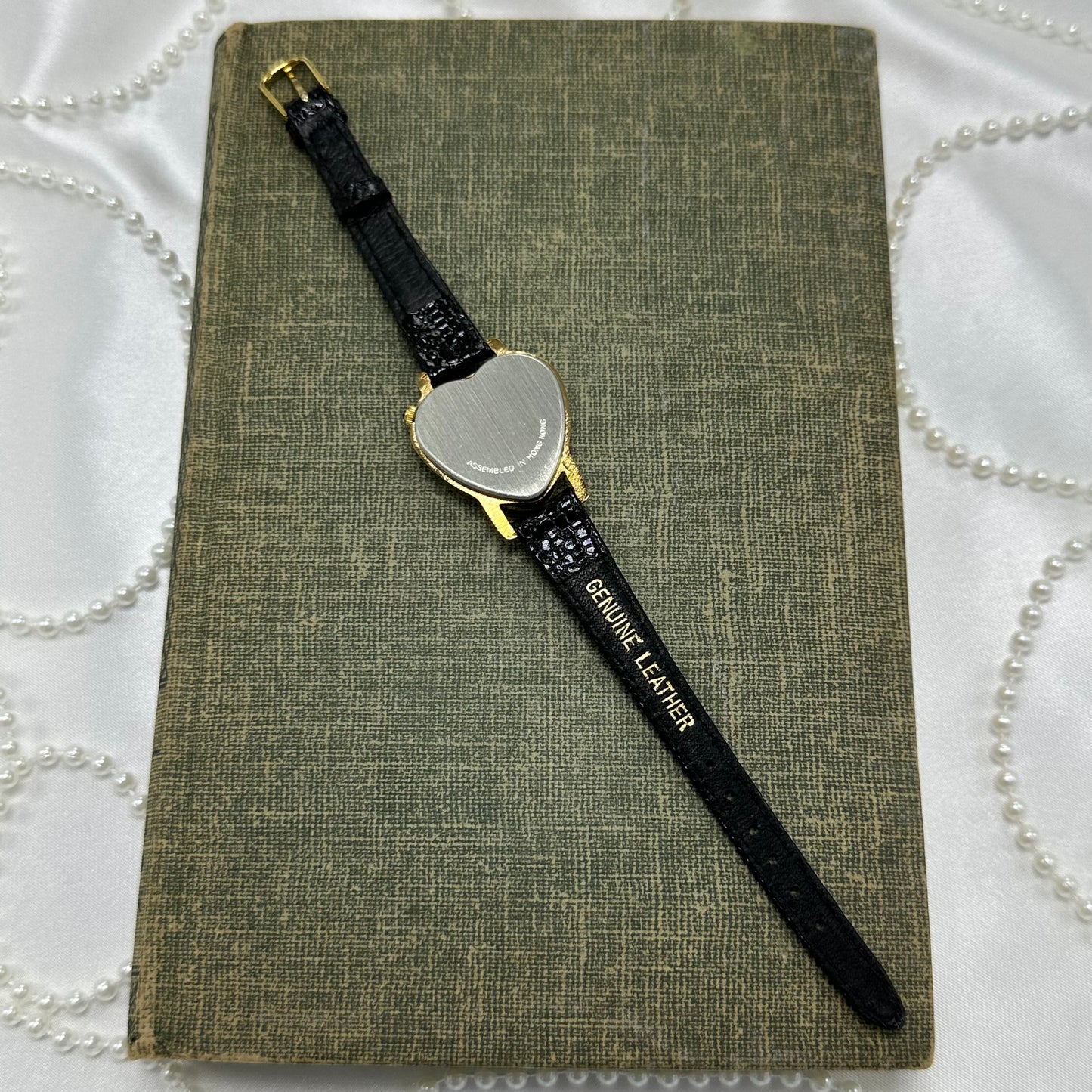 Vintage Avon Gold Heart Watch with Mother of Pearl Dial