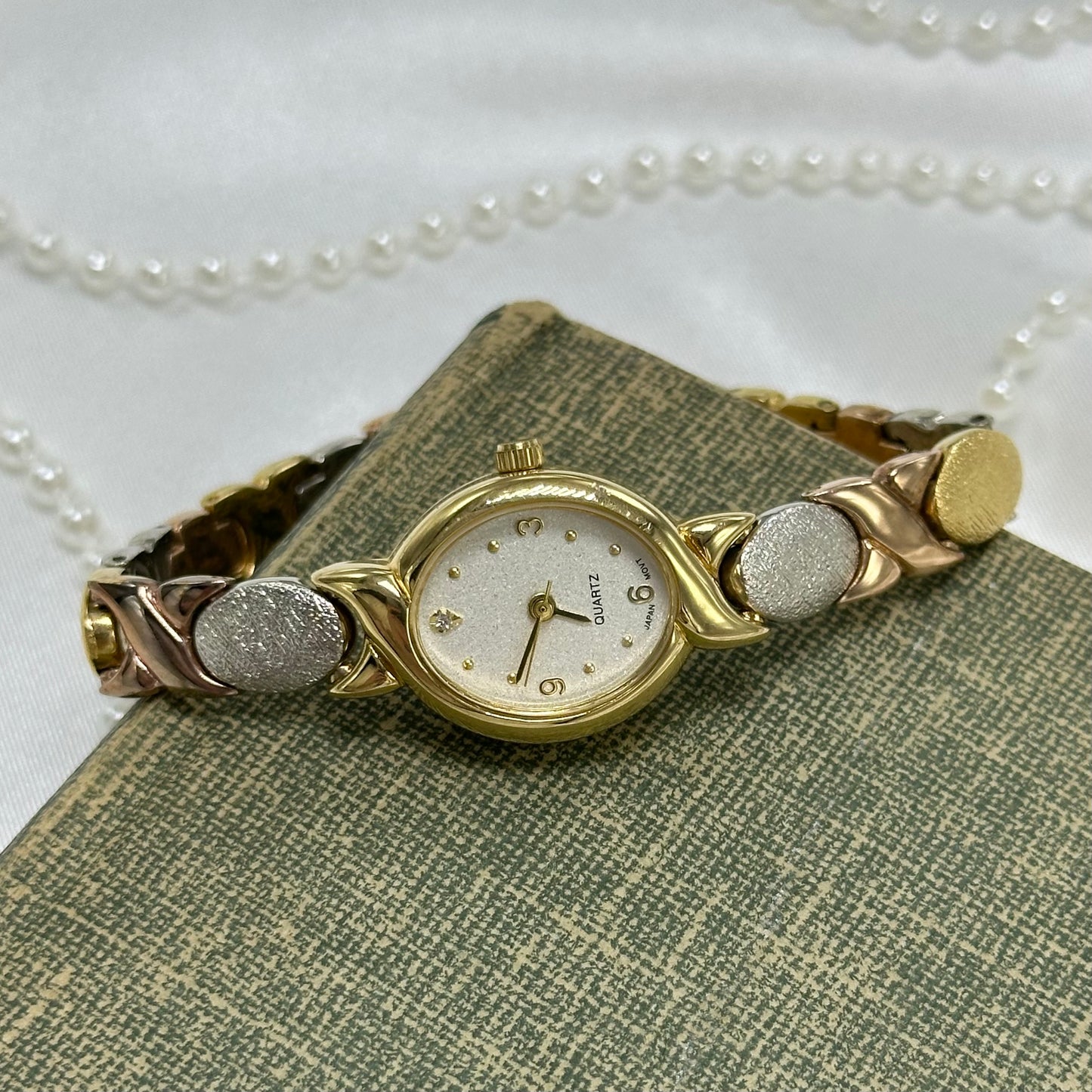 Tri-Tone Oval Dial Avon Watch