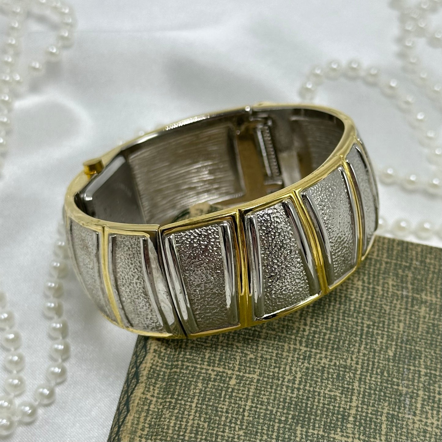 Sleek Two-Tone Cuff Watch