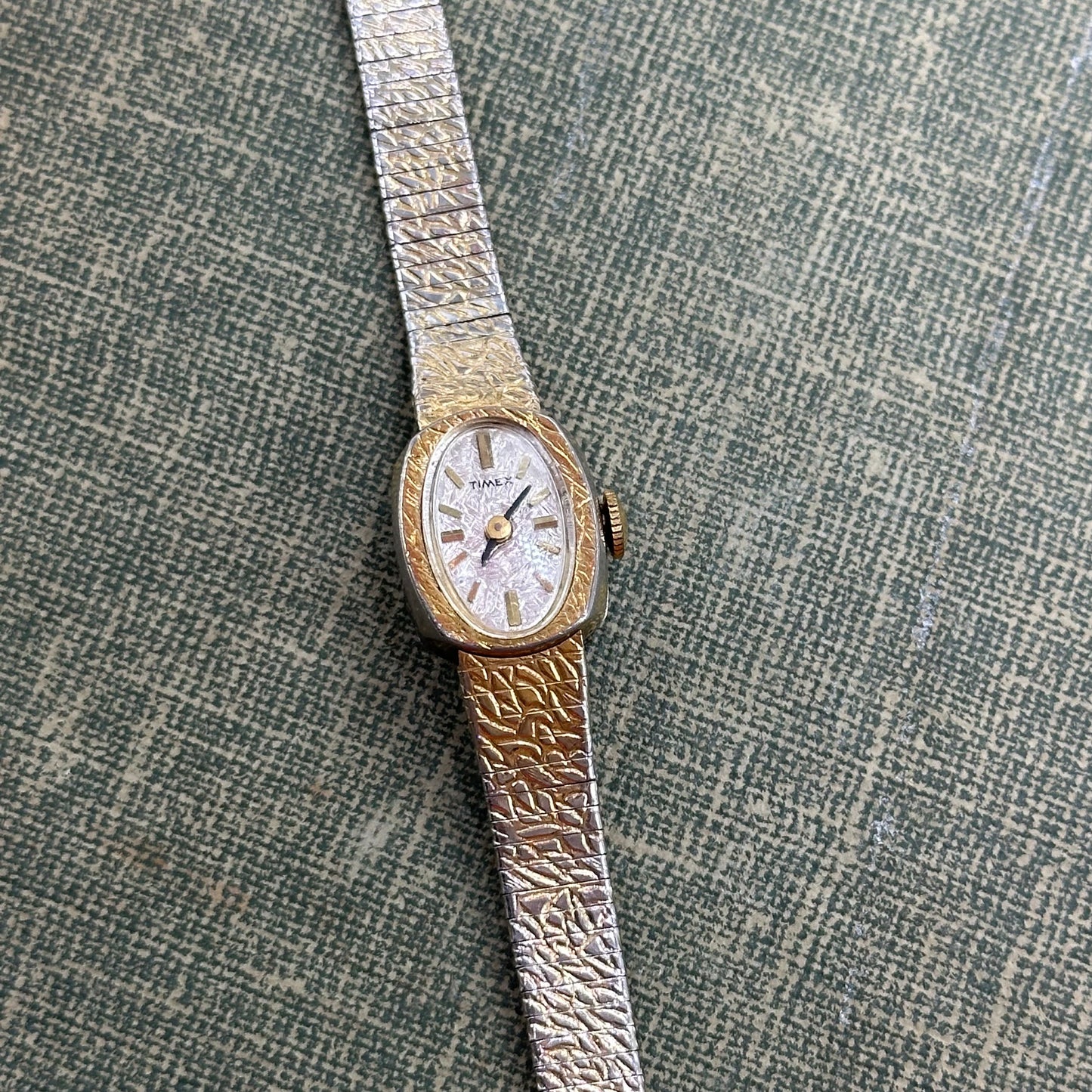Elegant Gold Vintage Wind-Up Timex Watch