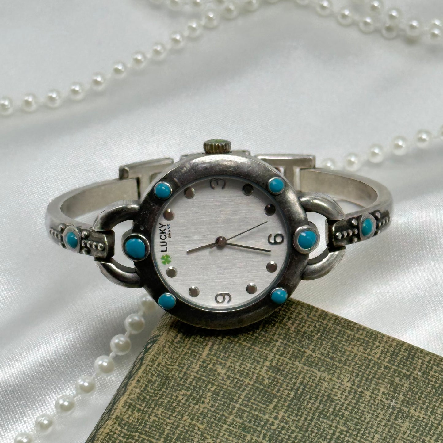 Silver and Turquoise Lucky Watch