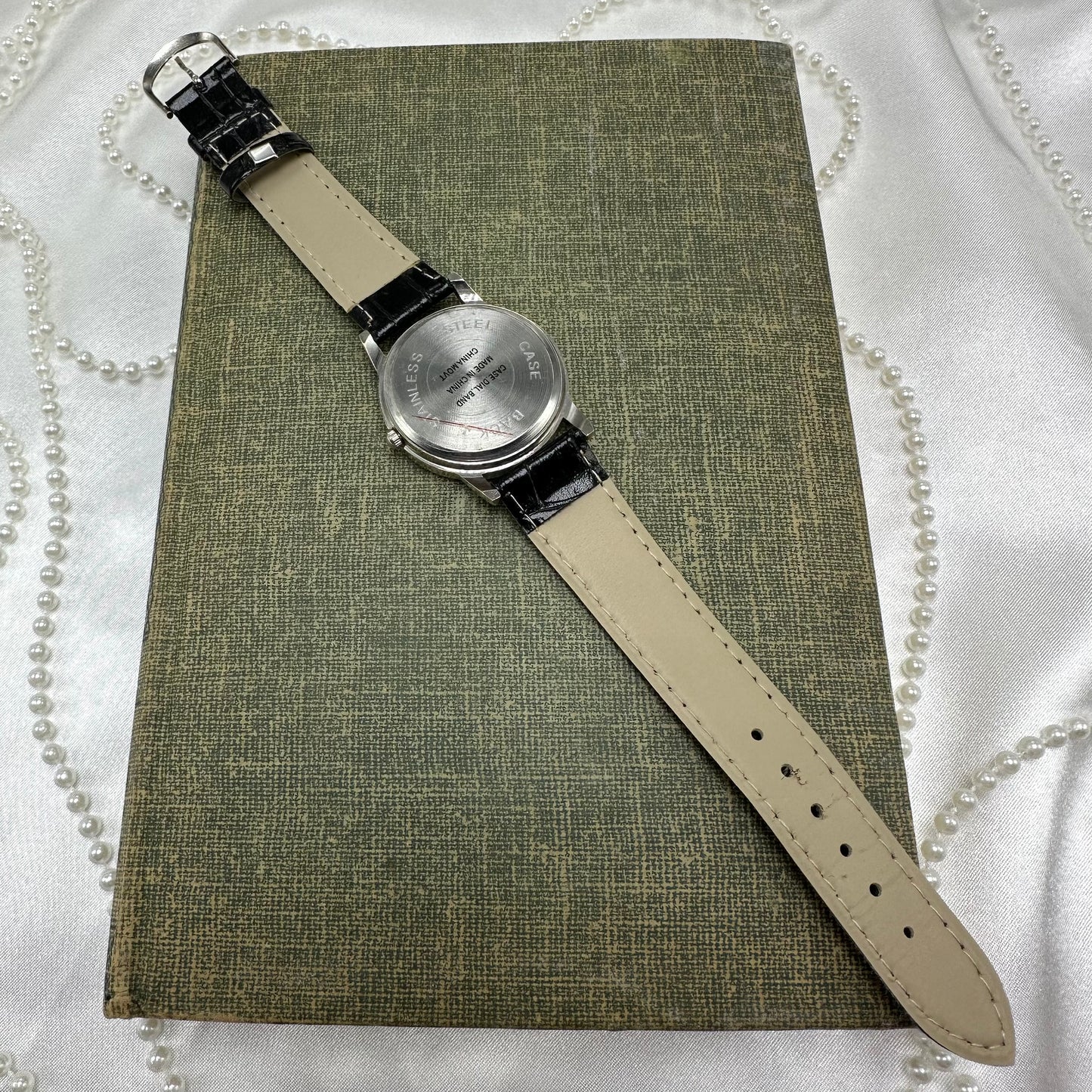 Silver and Black Watch