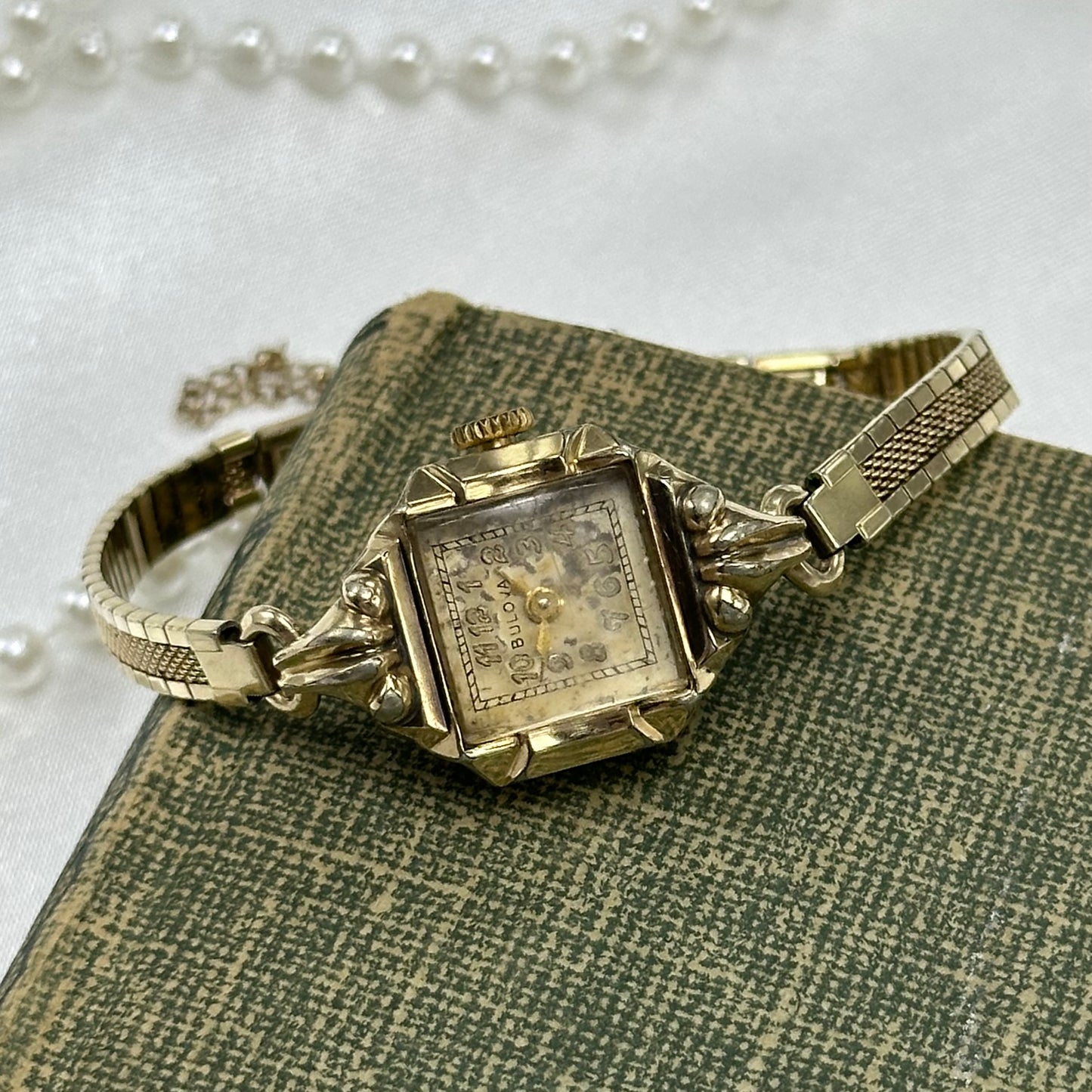10k RGP Gold 1945 Bulova Wind-Up Watch