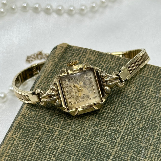 10k RGP Gold 1945 Bulova Wind-Up Watch