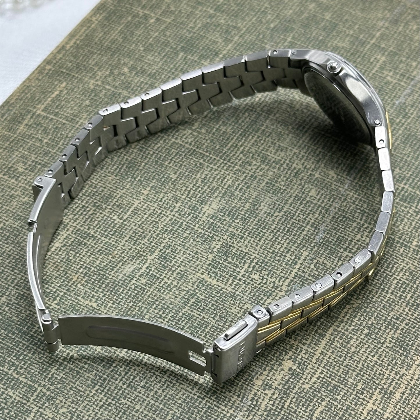 Two-Tone Elgin Watch with Mother of Pearl Dial