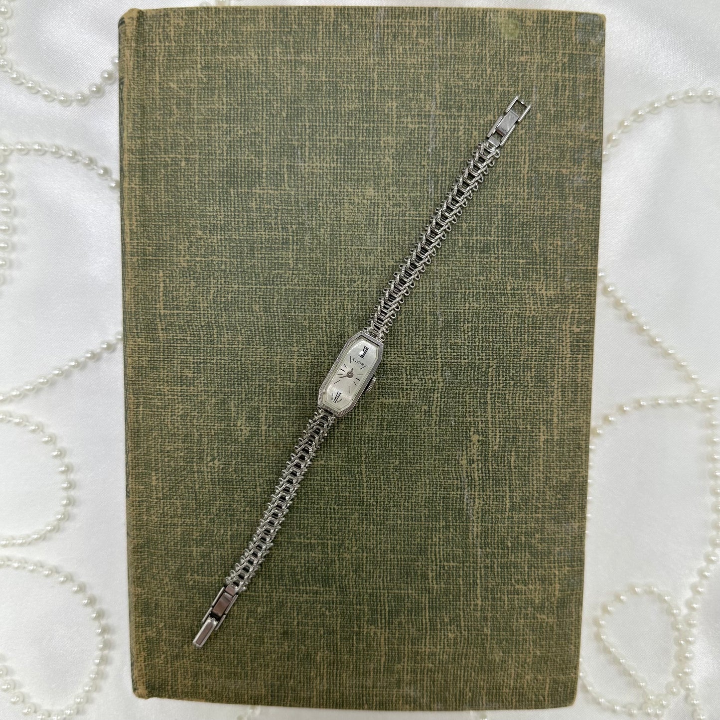 Dainty Vintage Wind-Up Elgin Watch with Roman Numeral Markers