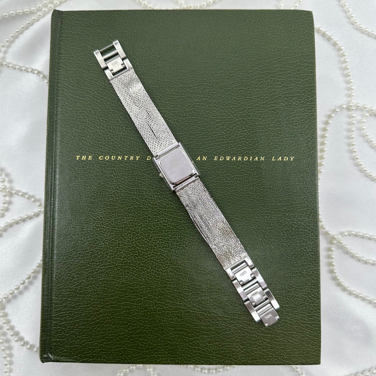 AB Flower Stone Rare Silver Vintage Kirks Folly Watch