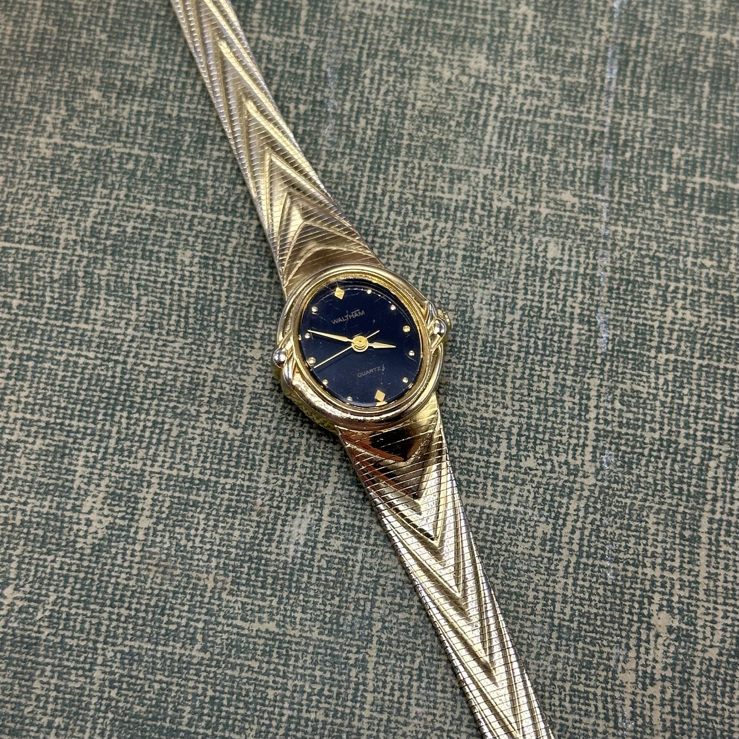 Black Dial Gold Waltham Watch