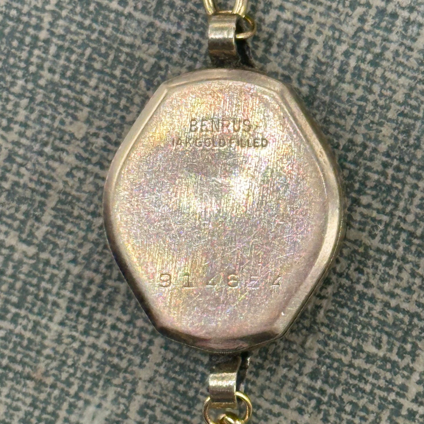 Gold Watch Paperclip Chain Christmas Charm Bracelet