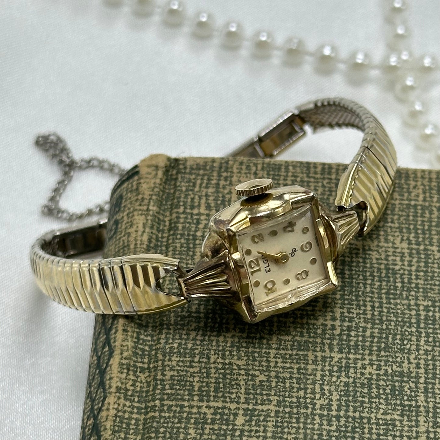 10K RGP Gold 1950's Elgin De Luxe Wind-Up Watch