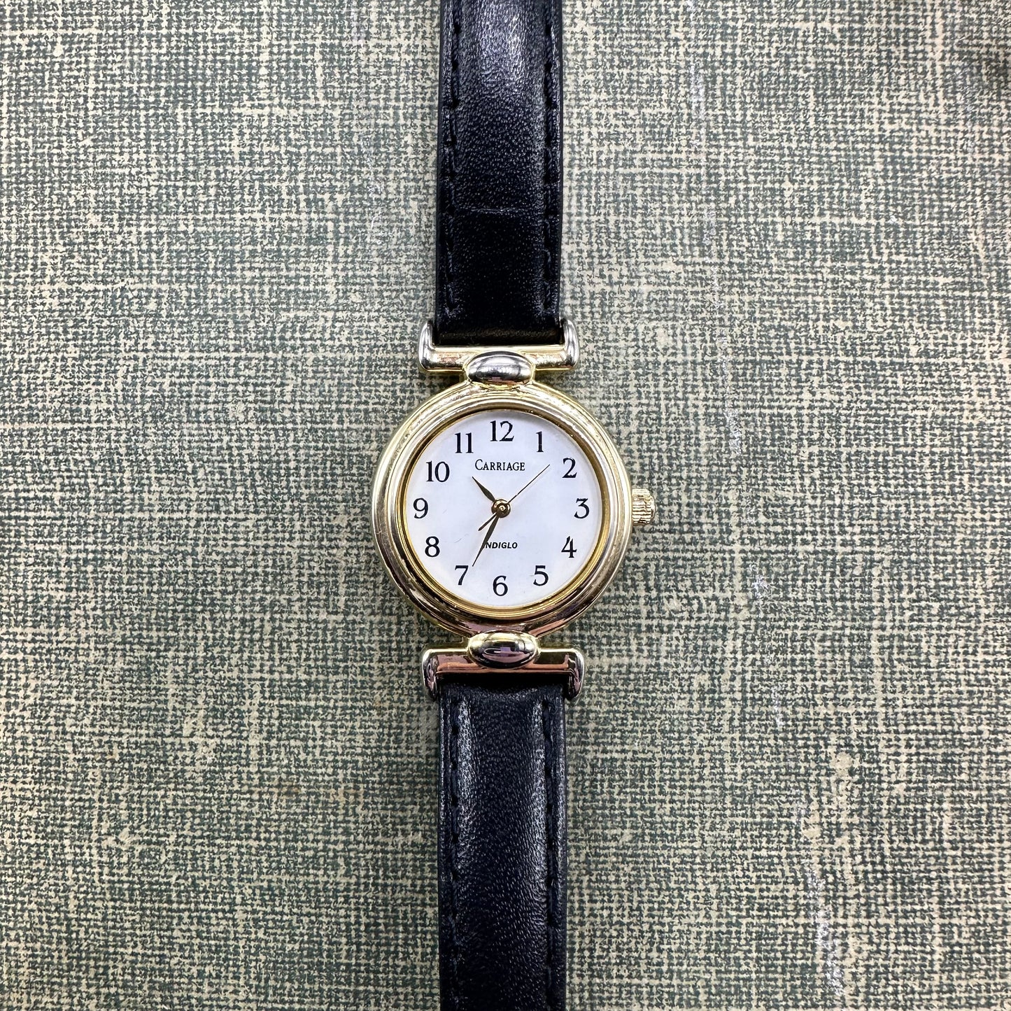 Classic Gold and Black Carriage Watch