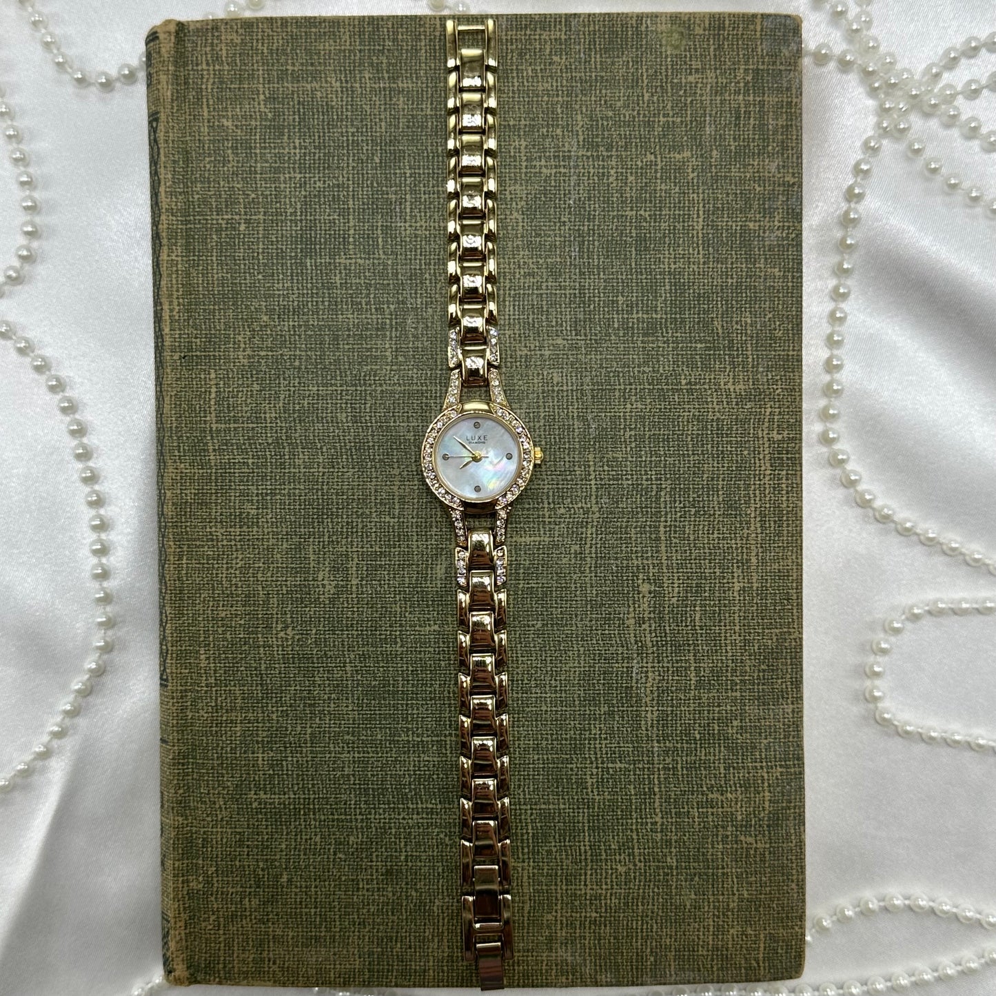 Gold Watch with Mother of Pearl Dial