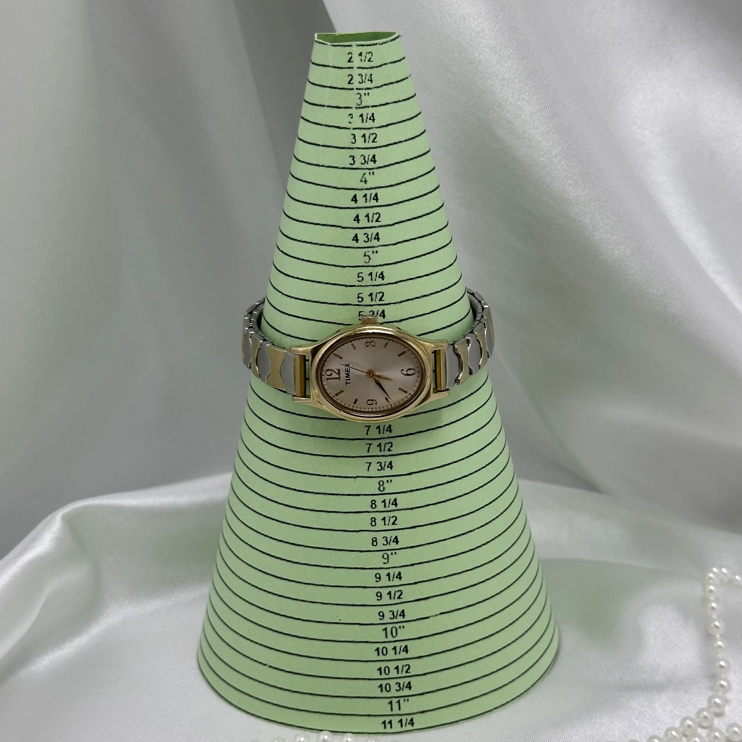 Two-Tone Oval Dial Timex Watch