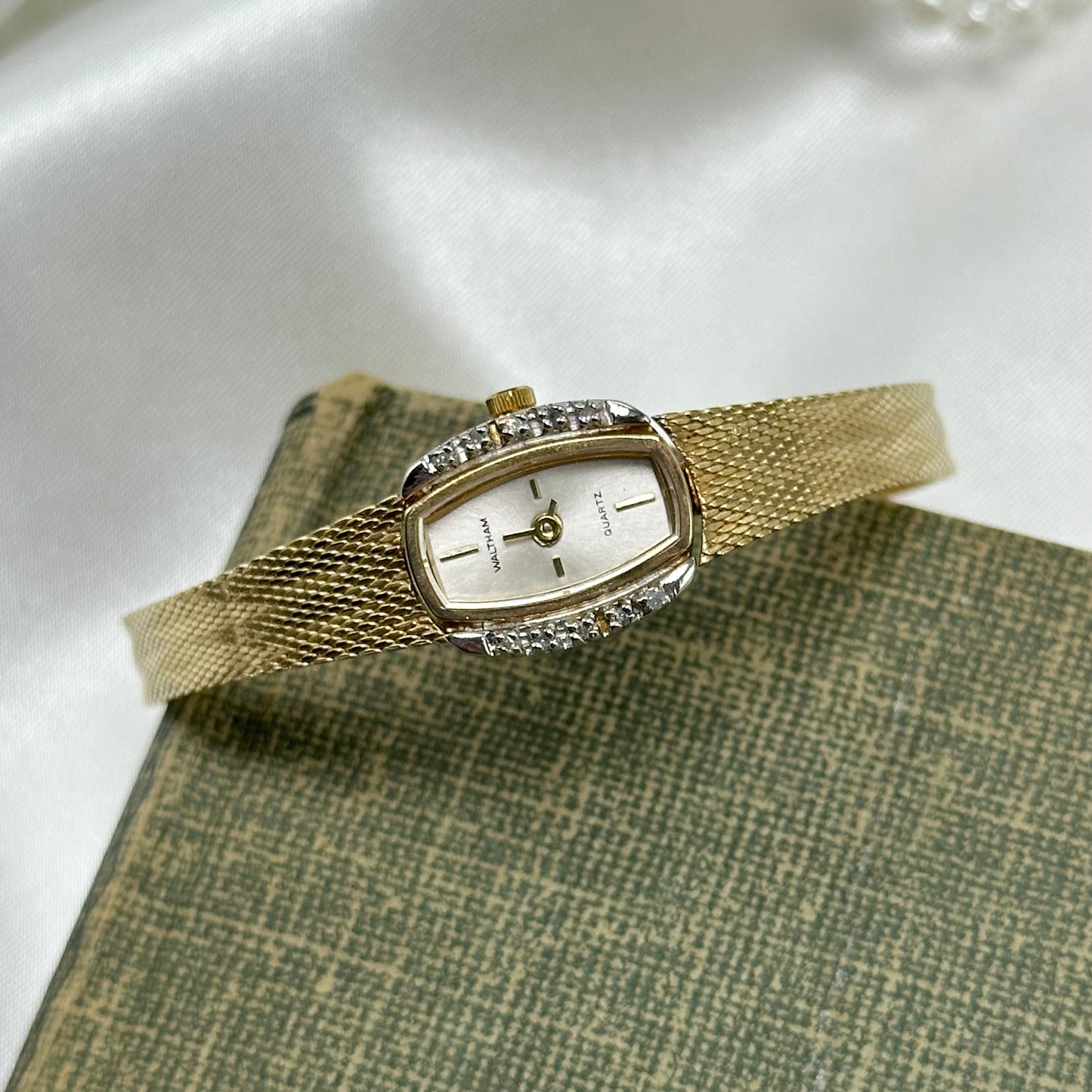 Dainy Gold Diamanté Waltham Watch