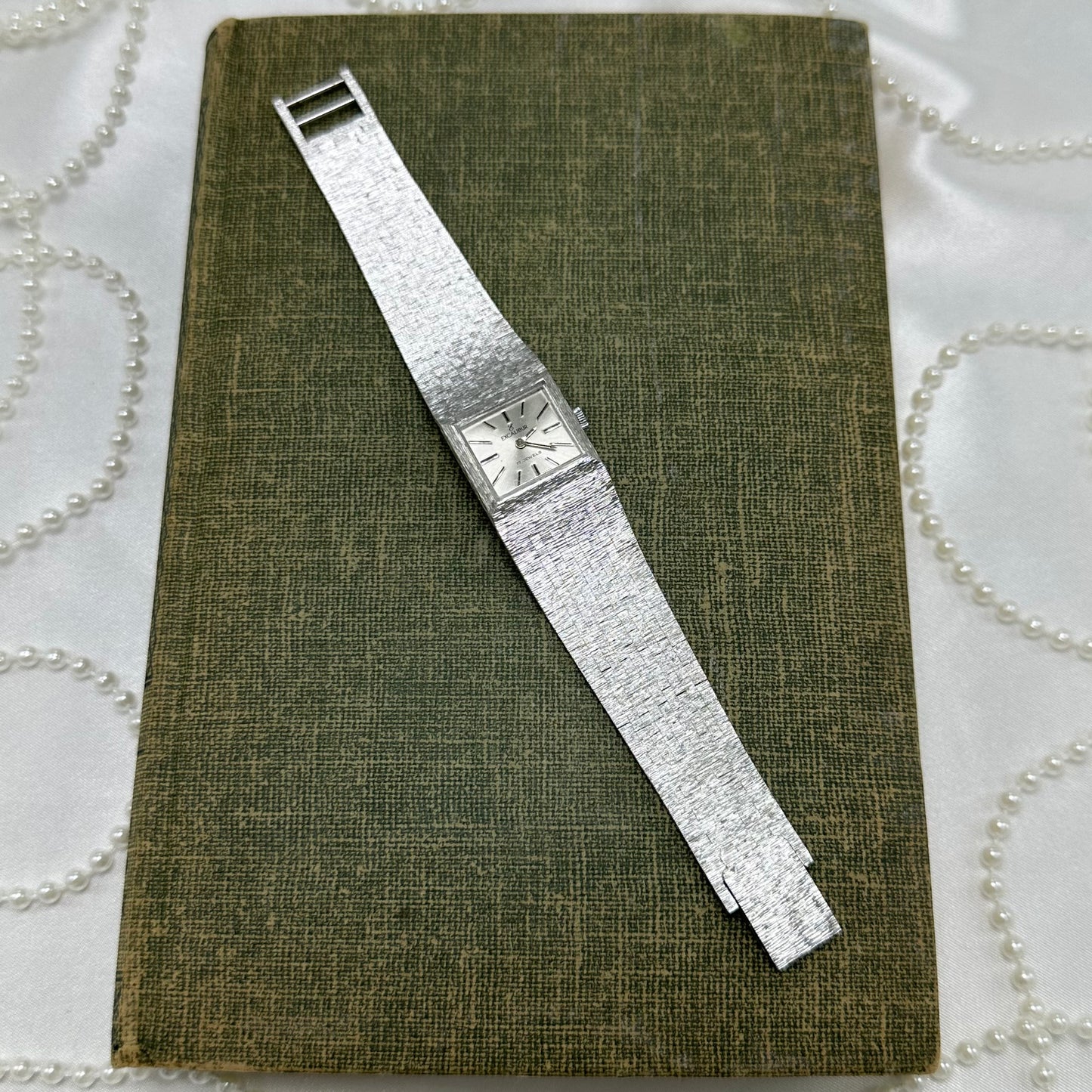 Silver Swiss Made Wind-Up Excalibur Tank Watch