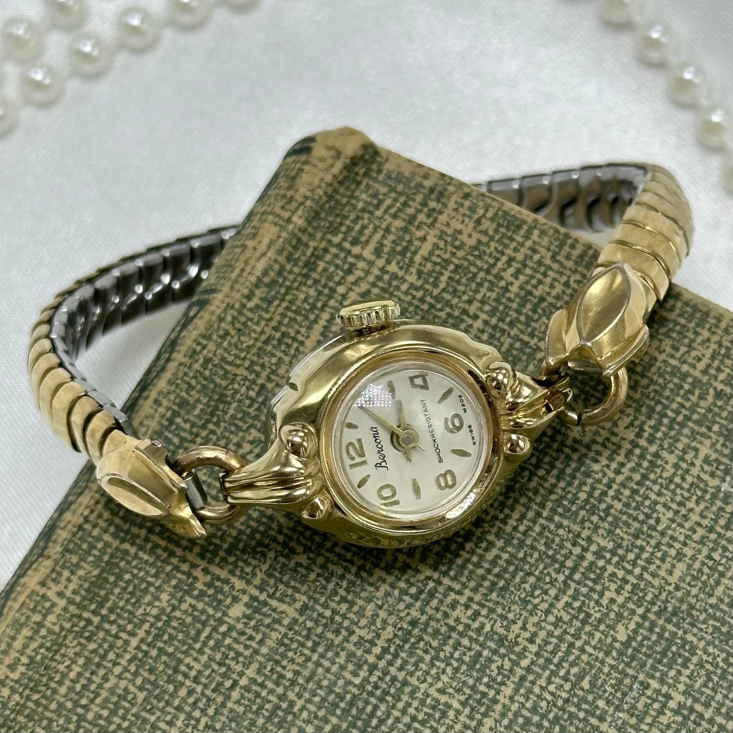 1950's Dainty Gold Wind-Up Bercona Cocktail Watch