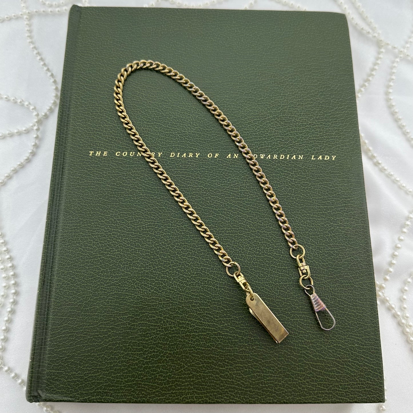 Vintage Gold Watch Chain with Money Clip