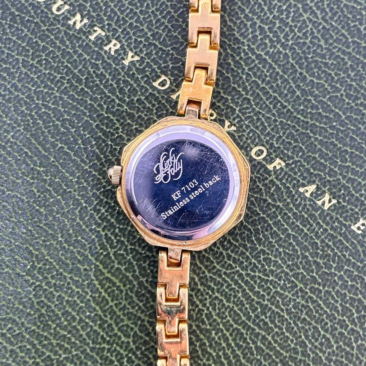 Gold Kirks Folly AB Watch with Octagon Dial