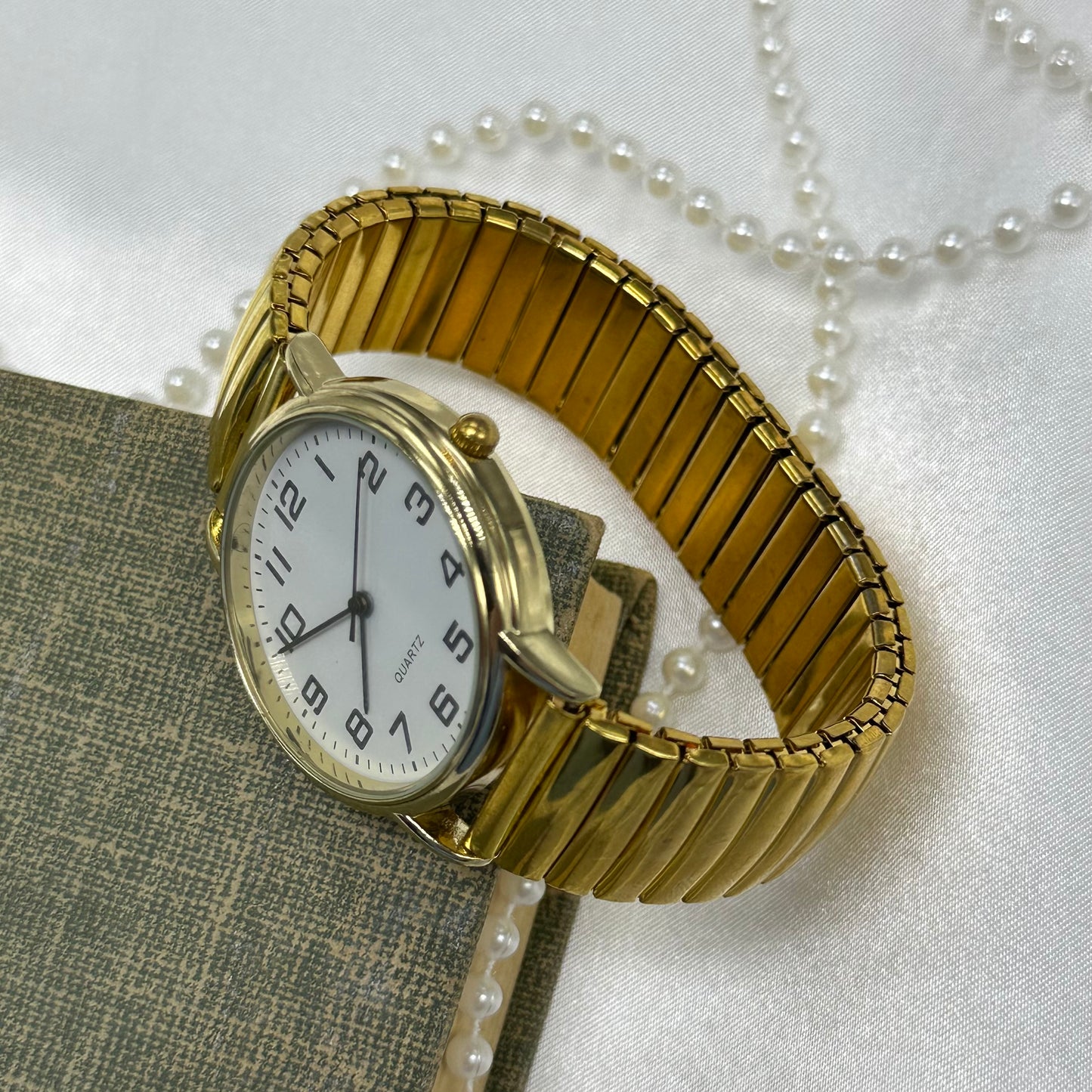 Gold Round Dial & Two-Tone Glow in the Dark Hands Watch Bundle