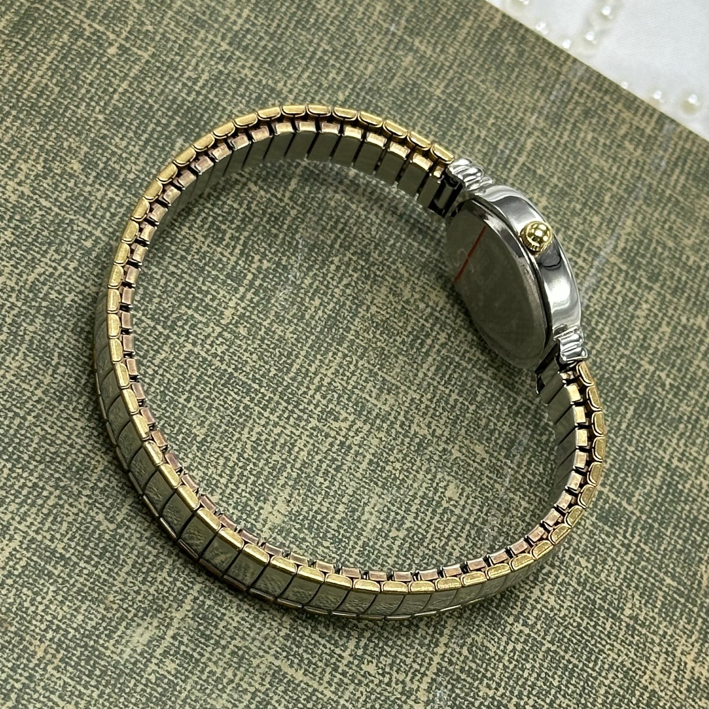Two-Tone Oval Dial Watch