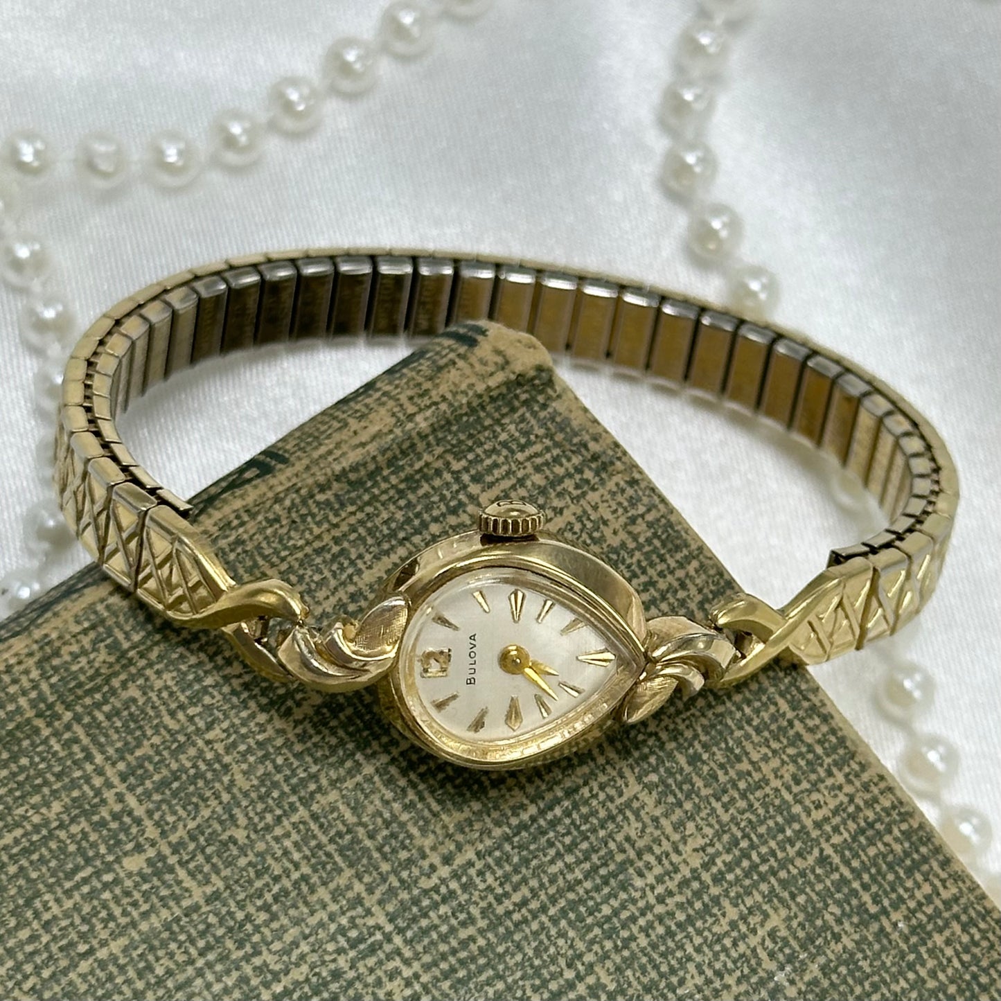 1962 10k RGP Teardrop Bulova Wind-Up Cocktail Watch