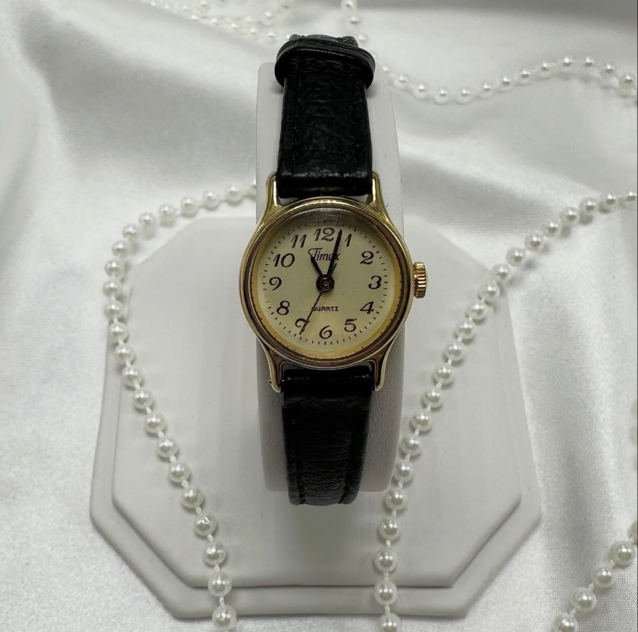 Gold Timex Vintage Round Dial Watch
