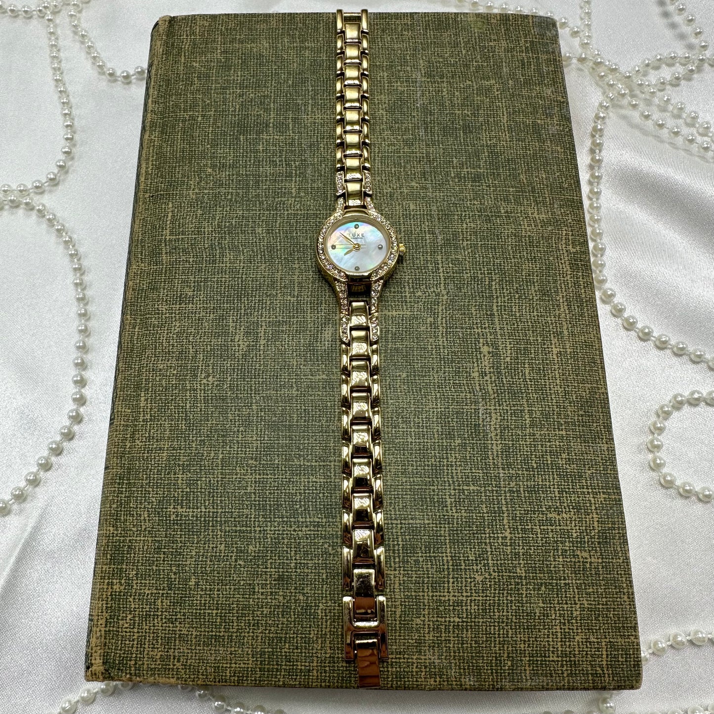 Gold Watch with Mother of Pearl Dial