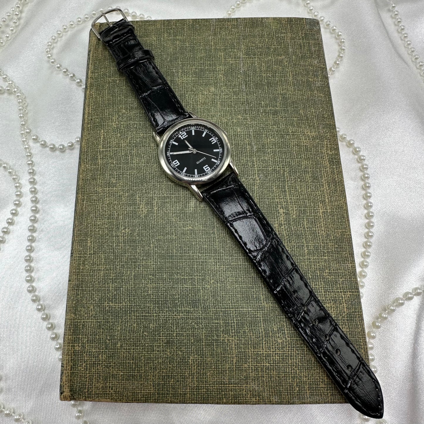 Silver and Black Watch